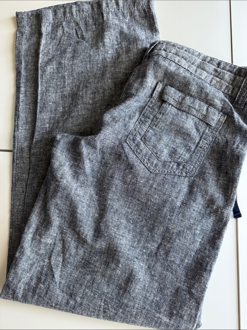 Patagonia Heathered Gray Chambray summer pants - Picture 4 of 7